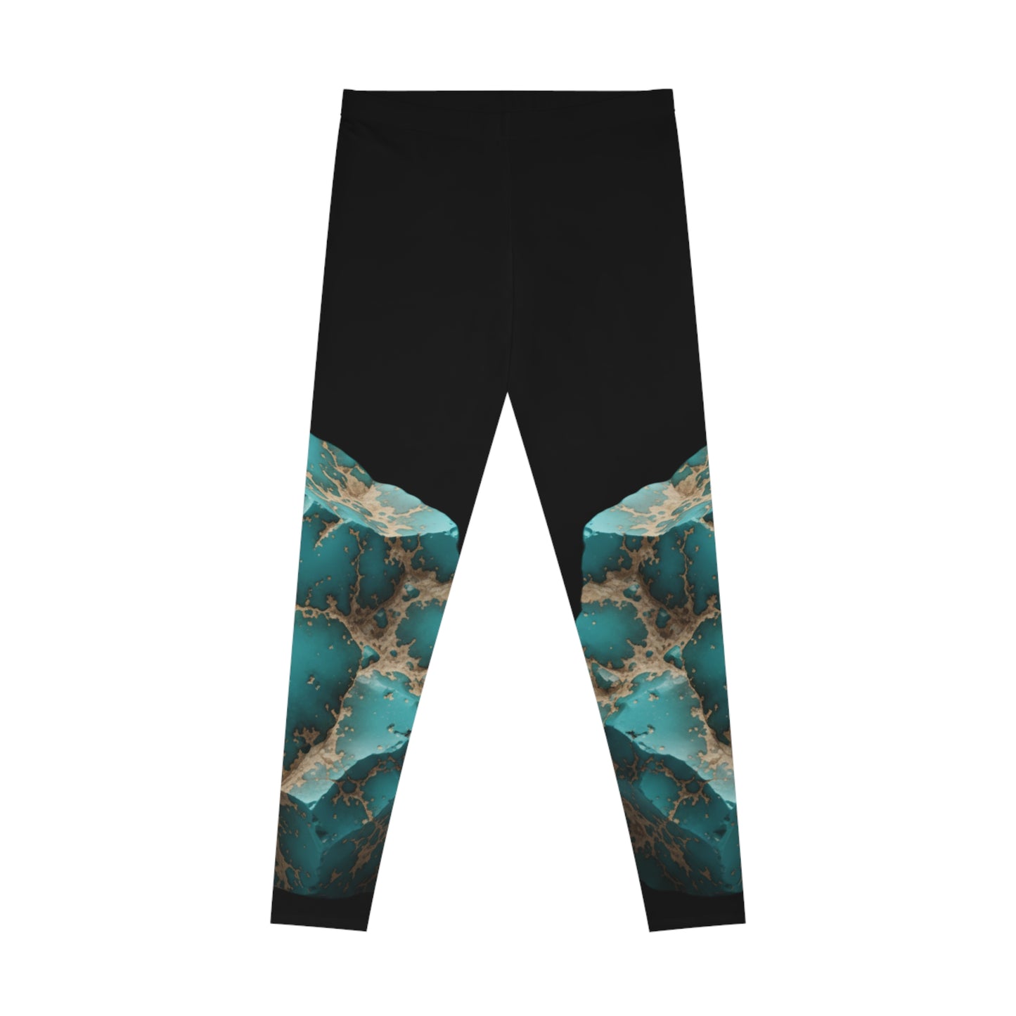 Turquoise Soft Stretchy Leggings —  Peace, Protection, Luck