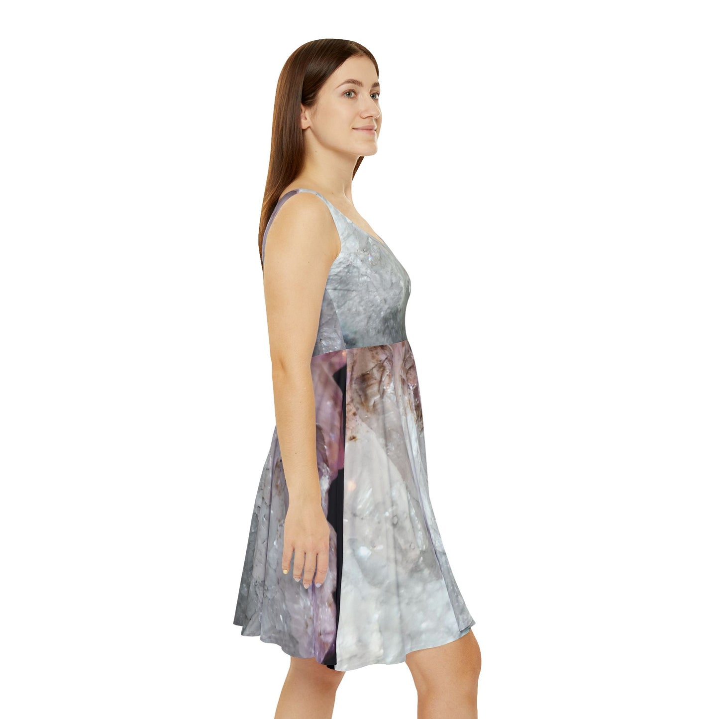 Amethyst Skater Dress Black I - Peace, Courage, Stability