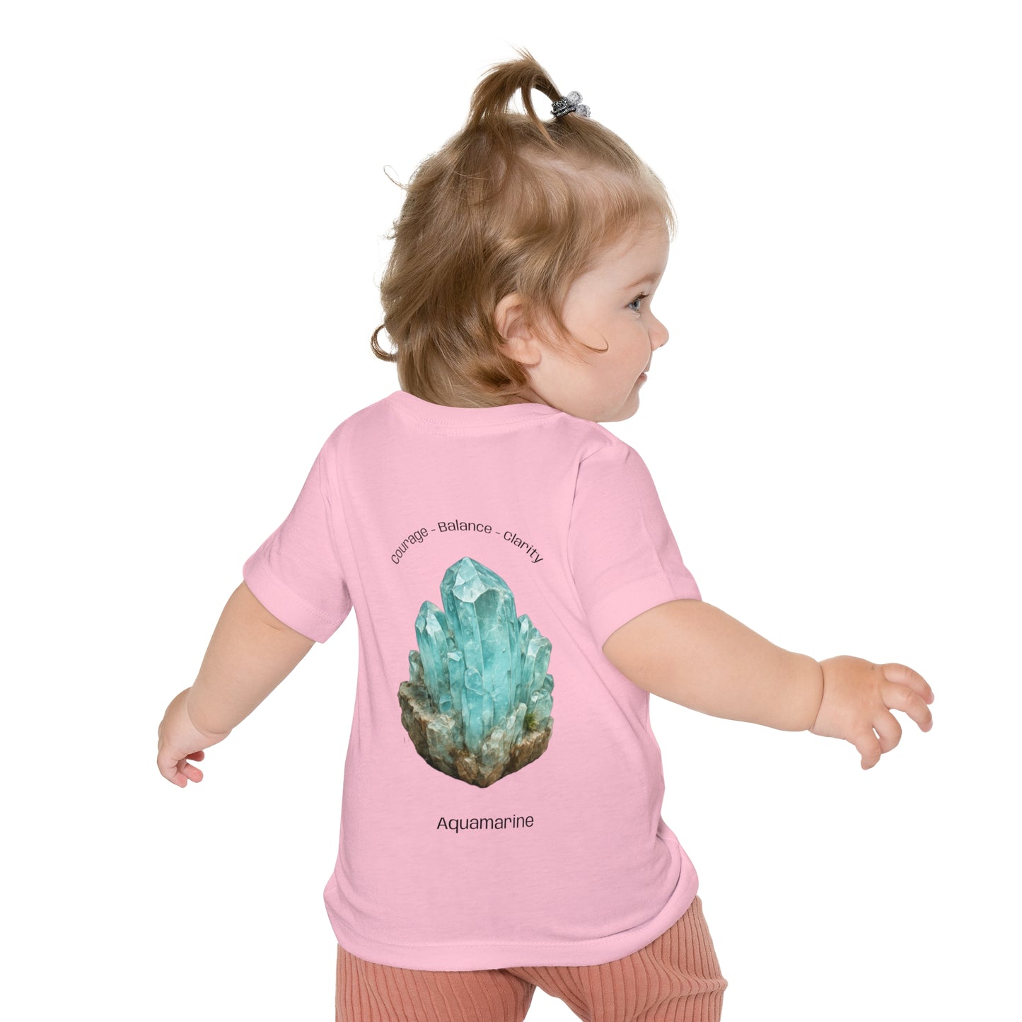 Baby March Birthstone Aquamarine Tee - Courage, Balance, Clarity
