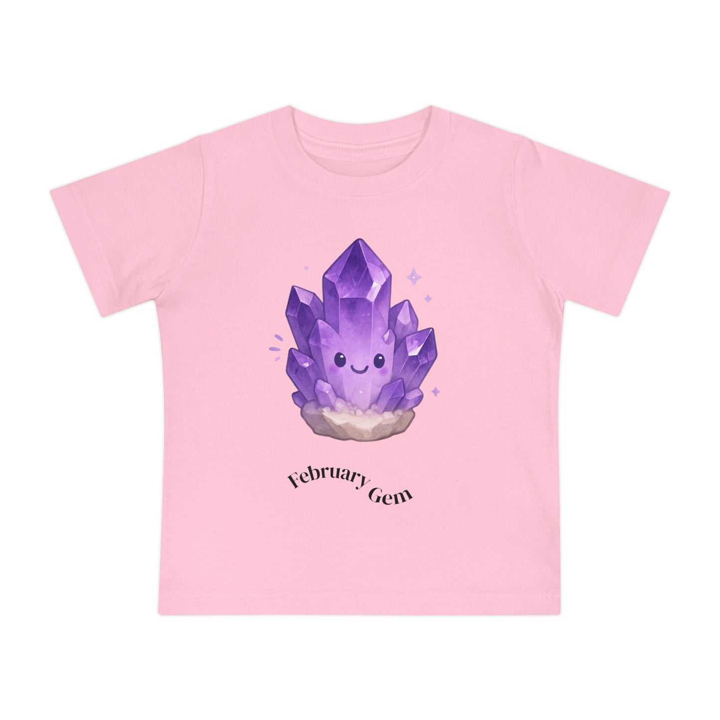Baby February Birthstone Amethyst Tee - Peace, Courage, Stability