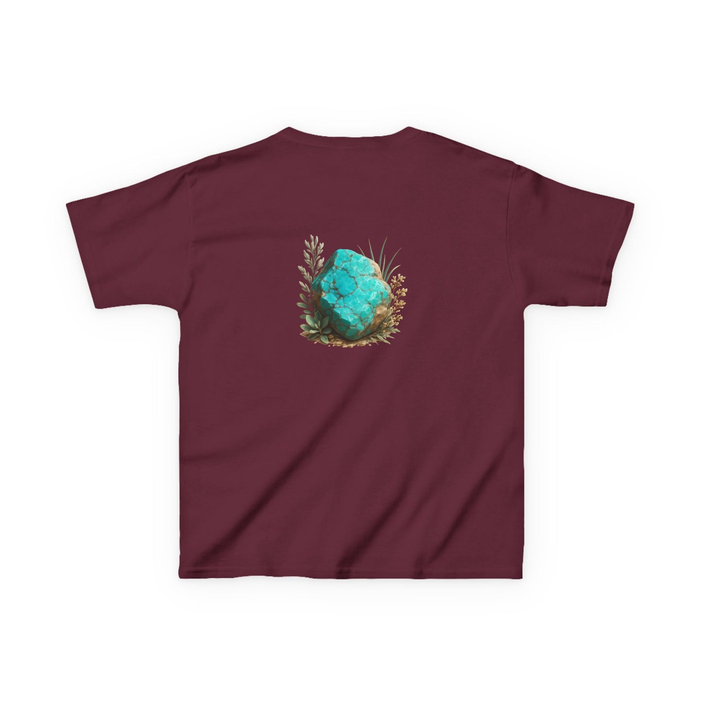 December Turquoise Kids Heavy Tee - Peace, Protection, Luck
