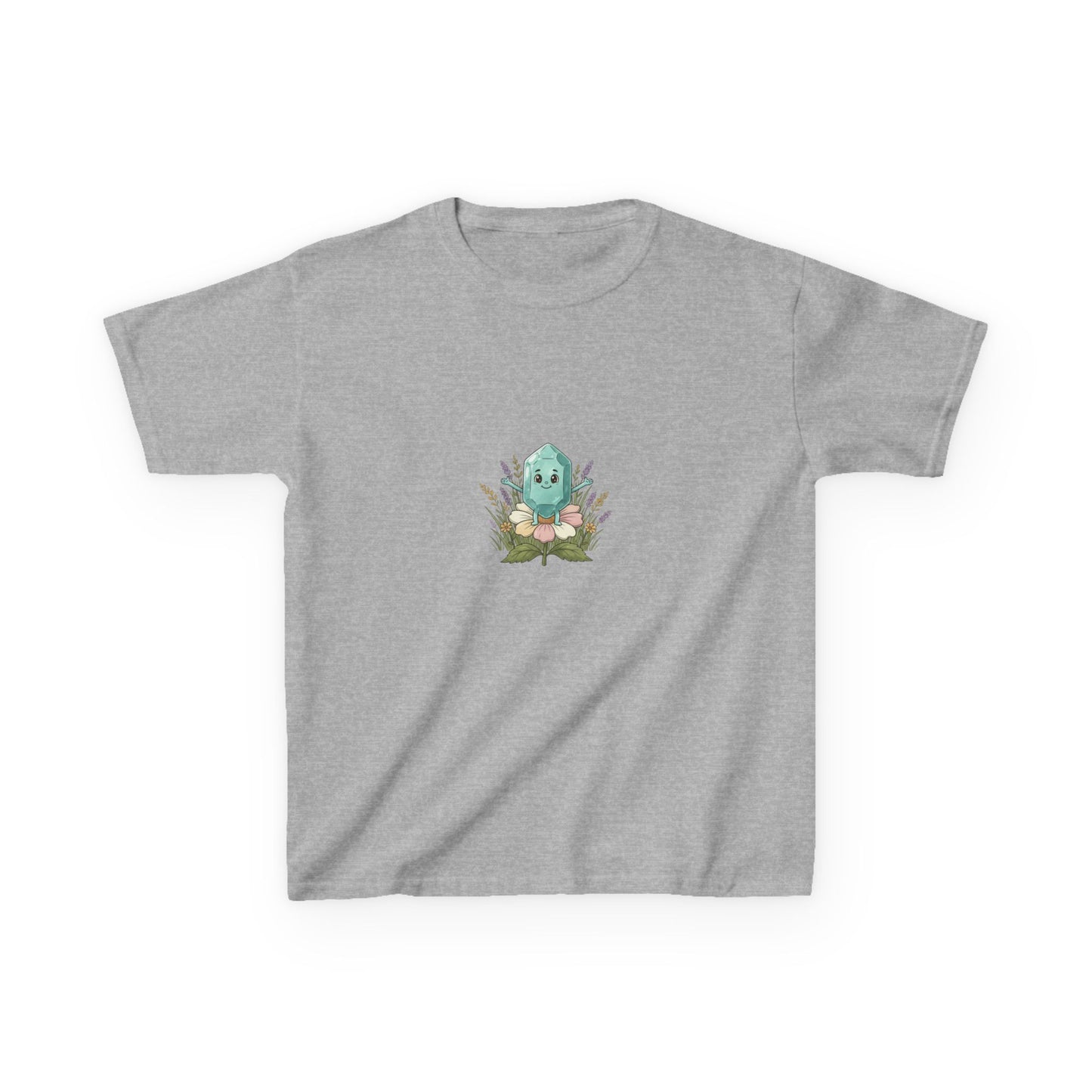 March Aquamarine Kids Heavy Tee — Courage, Balance, Clarity,