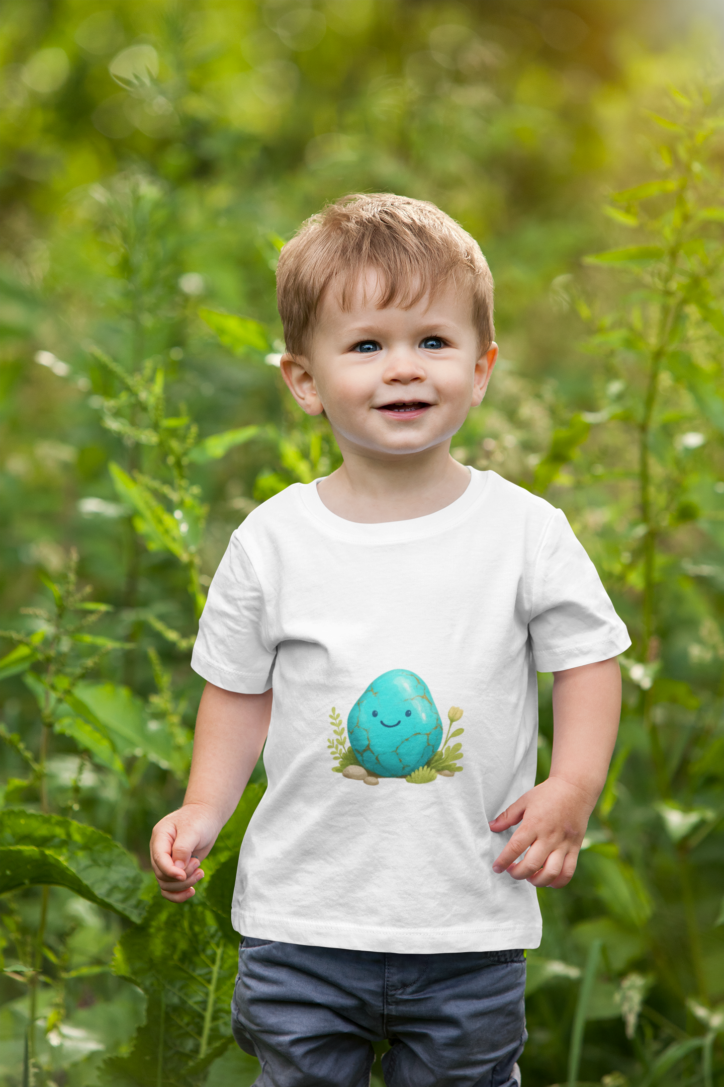 December Turquoise Toddler Tee - Peace, Protection, Luck