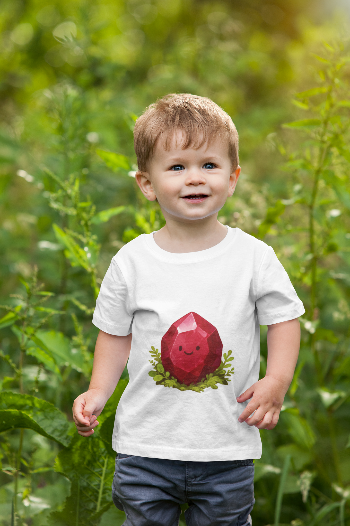July Ruby Toddler Tee - Happiness, Love, Courage