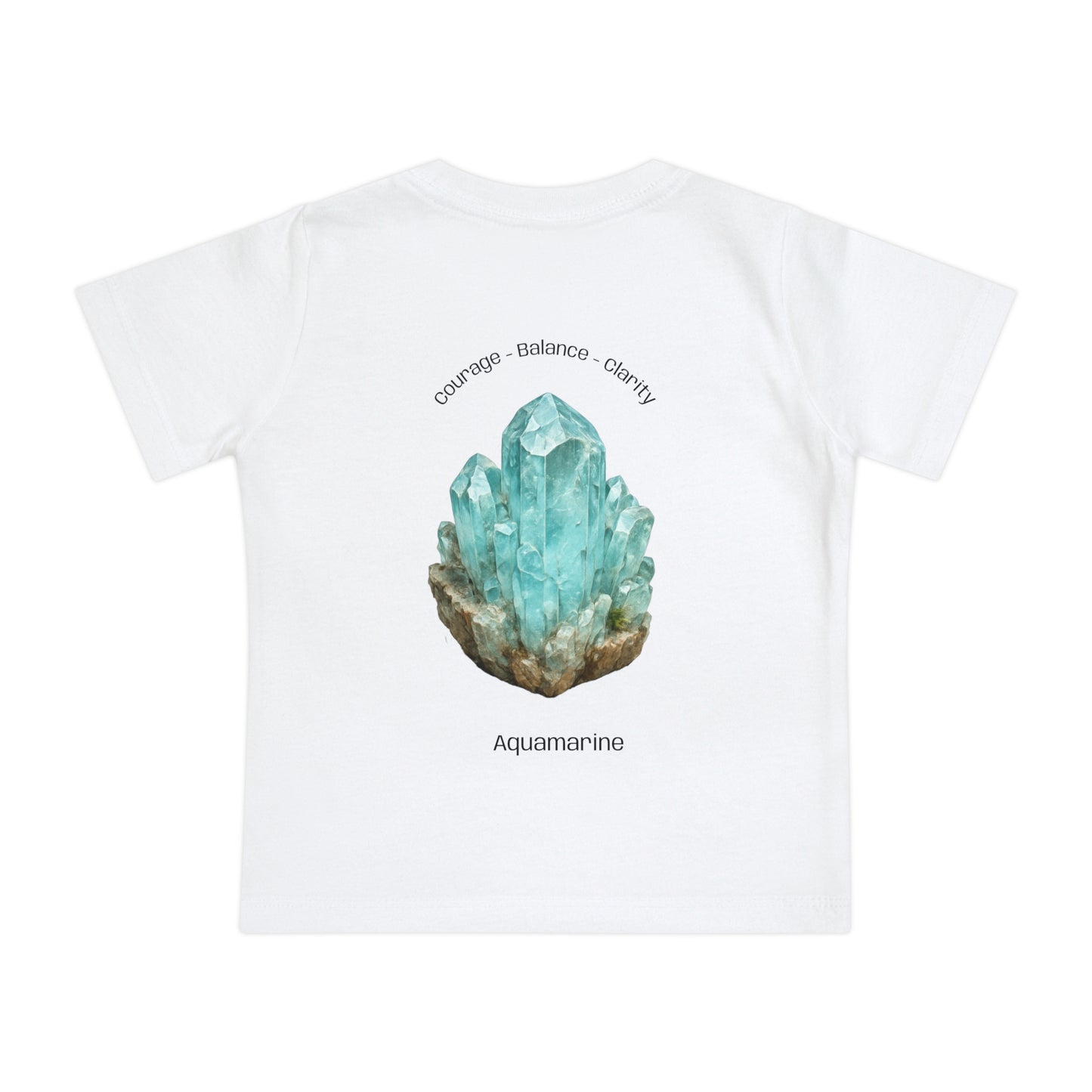 Baby March Birthstone Aquamarine Tee - Courage, Balance, Clarity