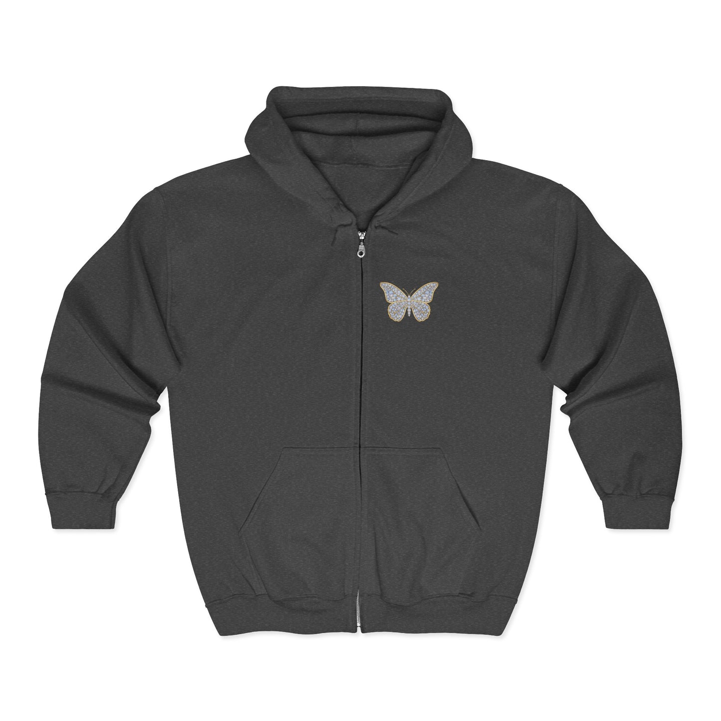 June Moonstone Zip Sweatshirt Butterfly - Balance, Hope, Abundance
