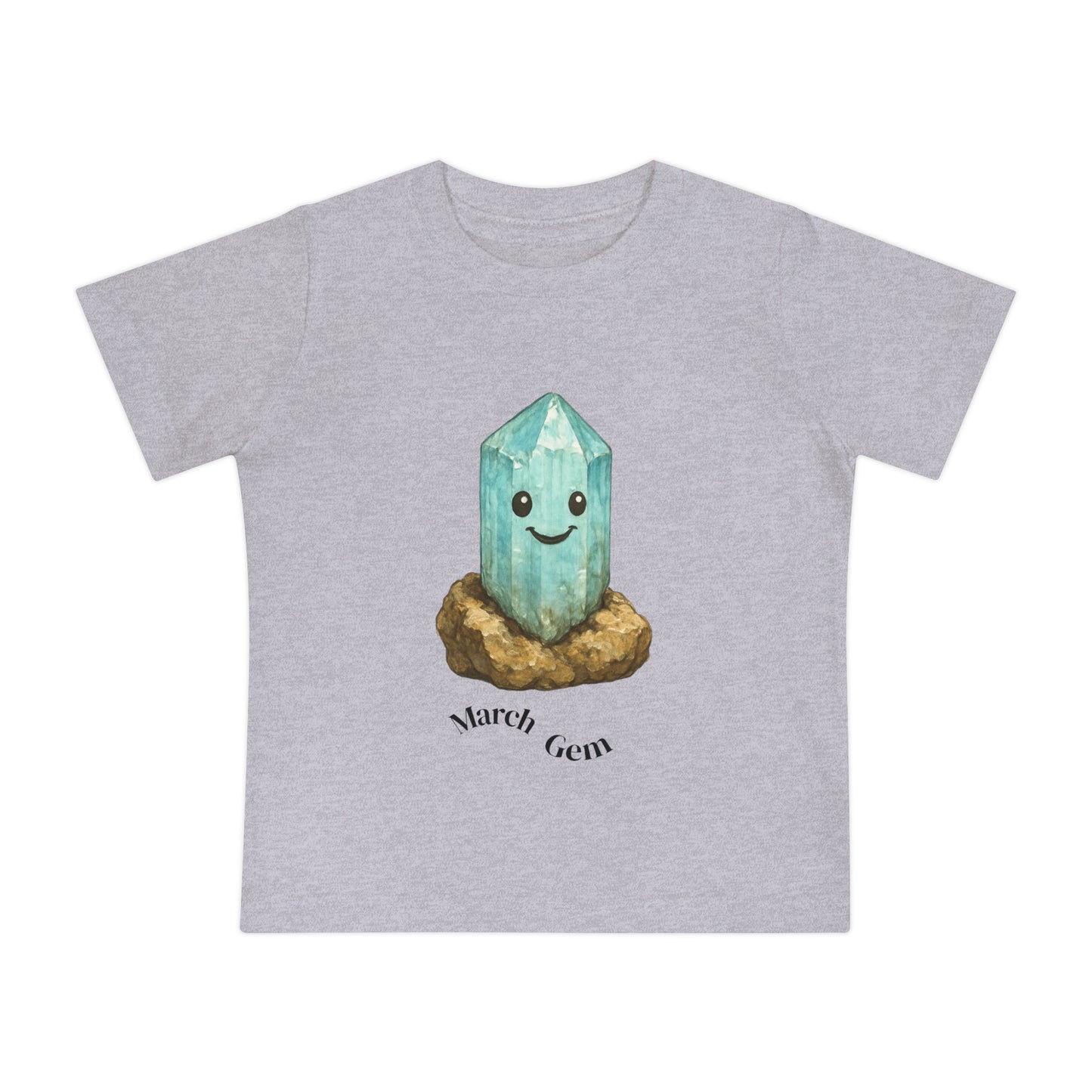 Baby March Birthstone Aquamarine Tee - Courage, Balance, Clarity