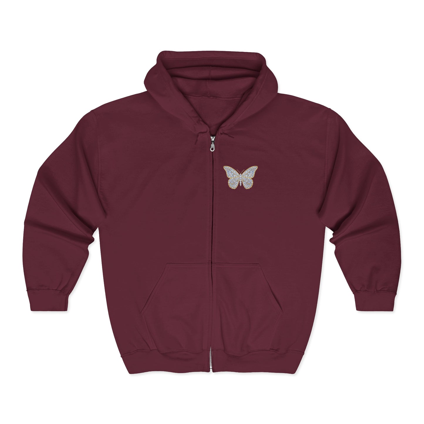 June Moonstone Zip Sweatshirt Butterfly - Balance, Hope, Abundance
