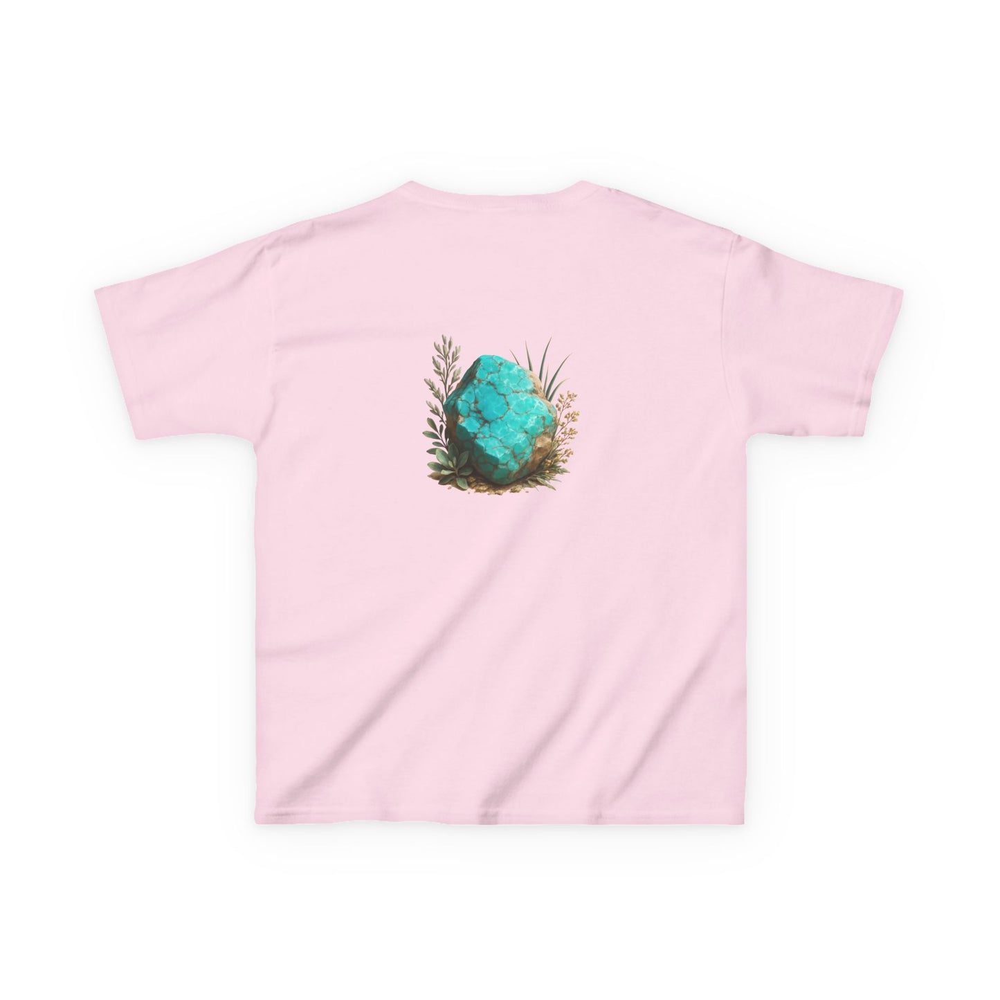 December Turquoise Kids Heavy Tee - Peace, Protection, Luck
