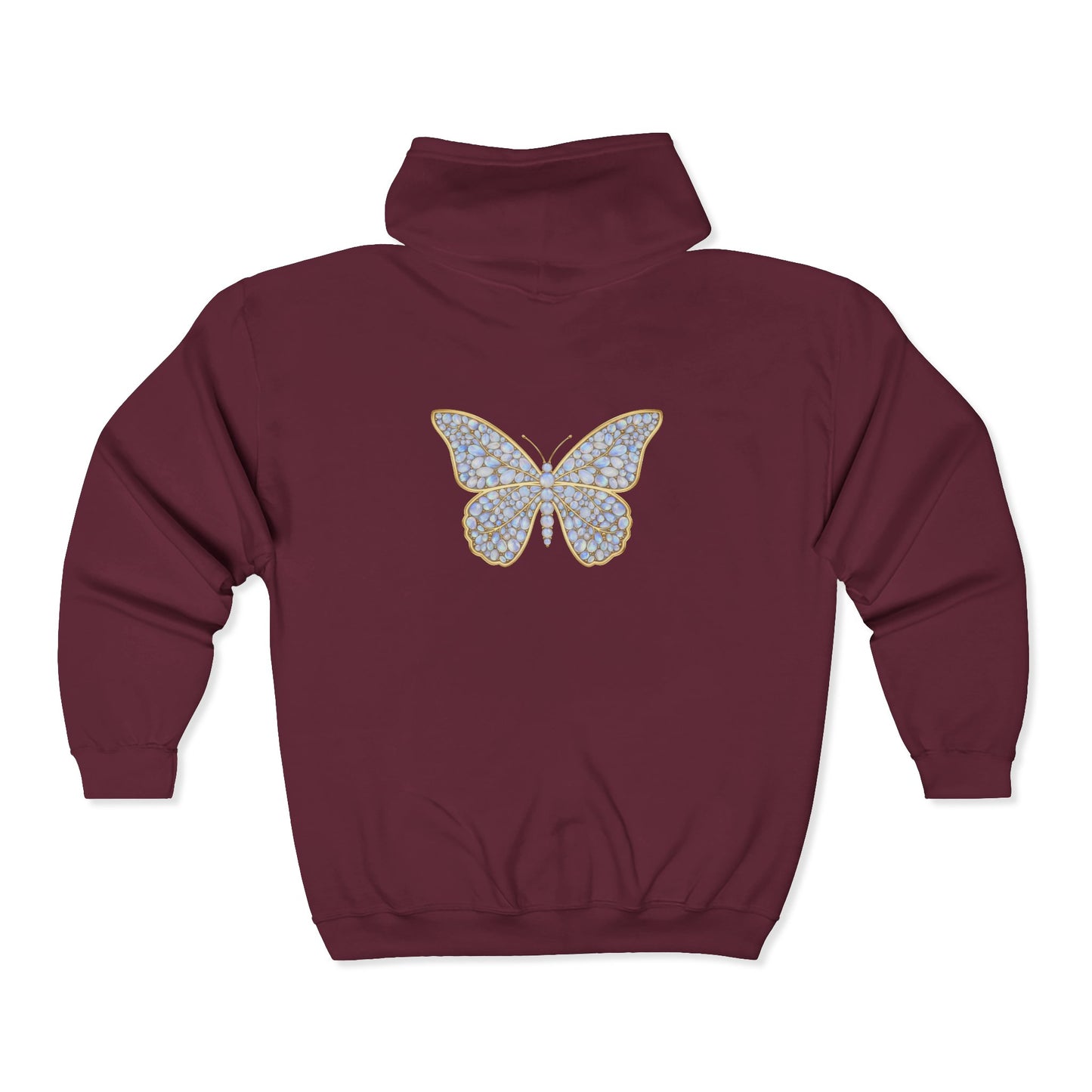 June Moonstone Zip Sweatshirt Butterfly - Balance, Hope, Abundance