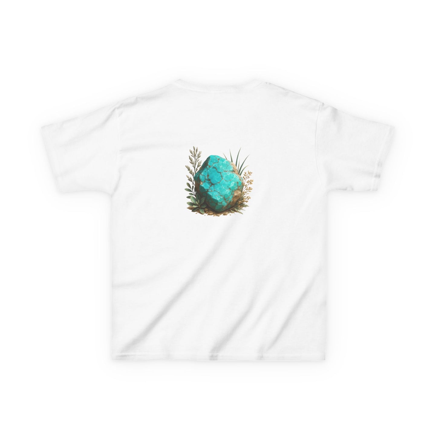 December Turquoise Kids Heavy Tee - Peace, Protection, Luck