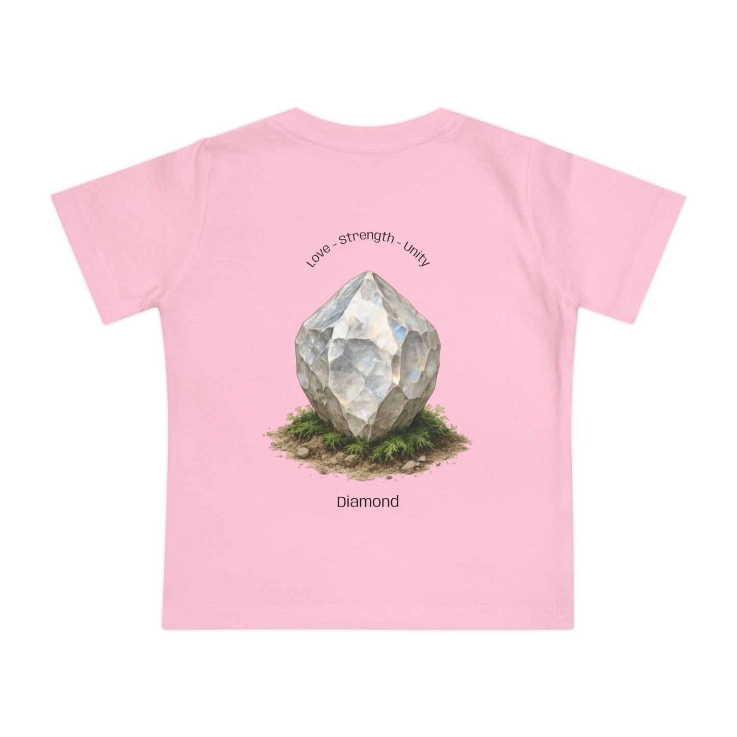 Baby April Birthstone Diamond Tee - Love, Strength, Unity