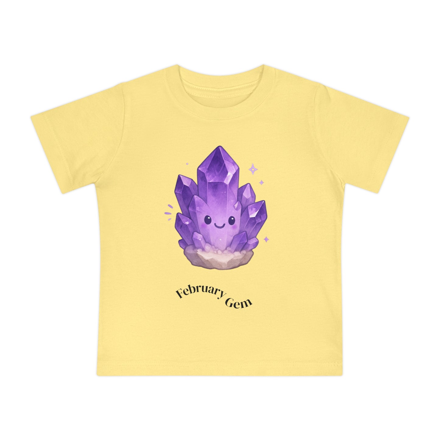Baby February Birthstone Amethyst Tee - Peace, Courage, Stability
