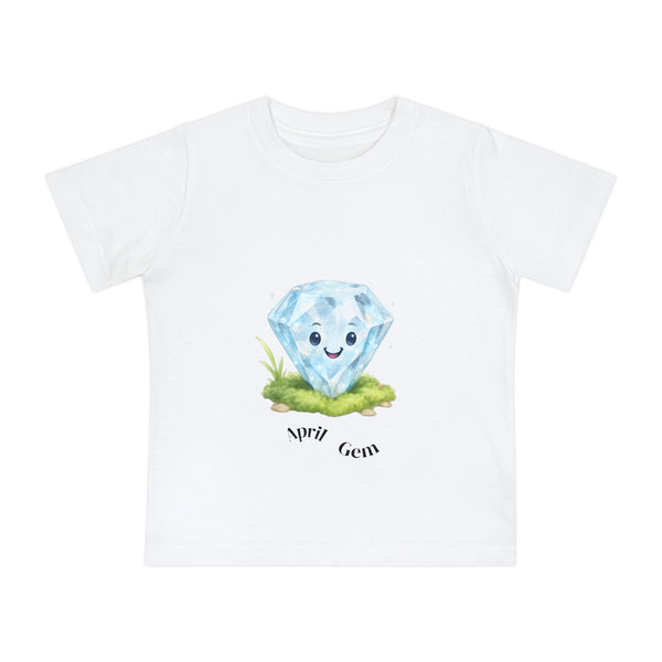 Baby April Birthstone Diamond Tee - Love, Strength, Unity