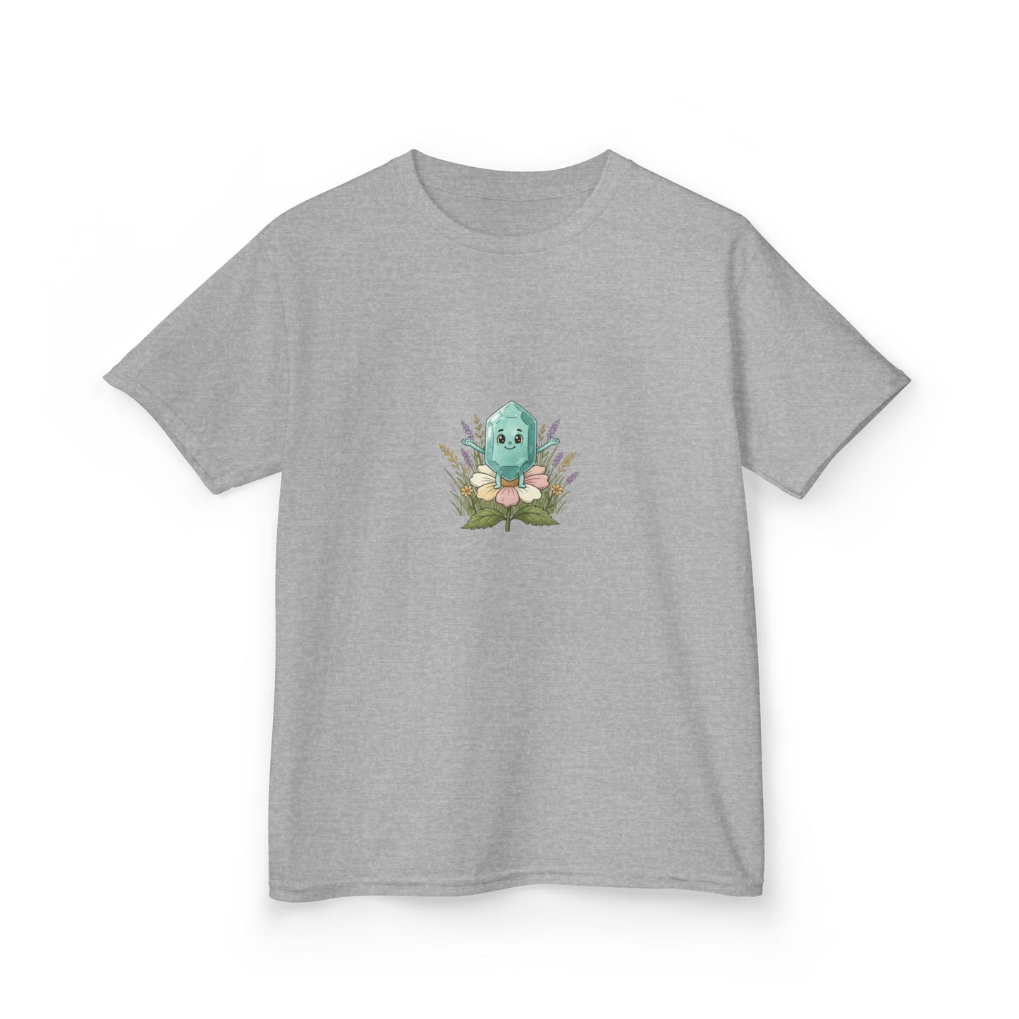 March Aquamarine Kids Heavy Tee — Courage, Balance, Clarity,