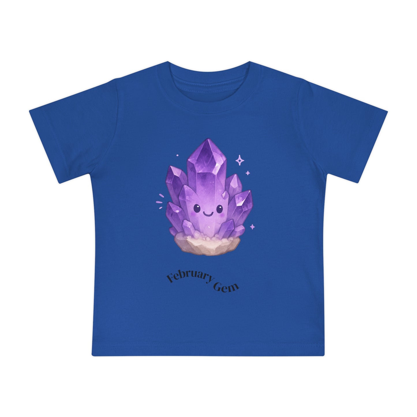 Baby February Birthstone Amethyst Tee - Peace, Courage, Stability
