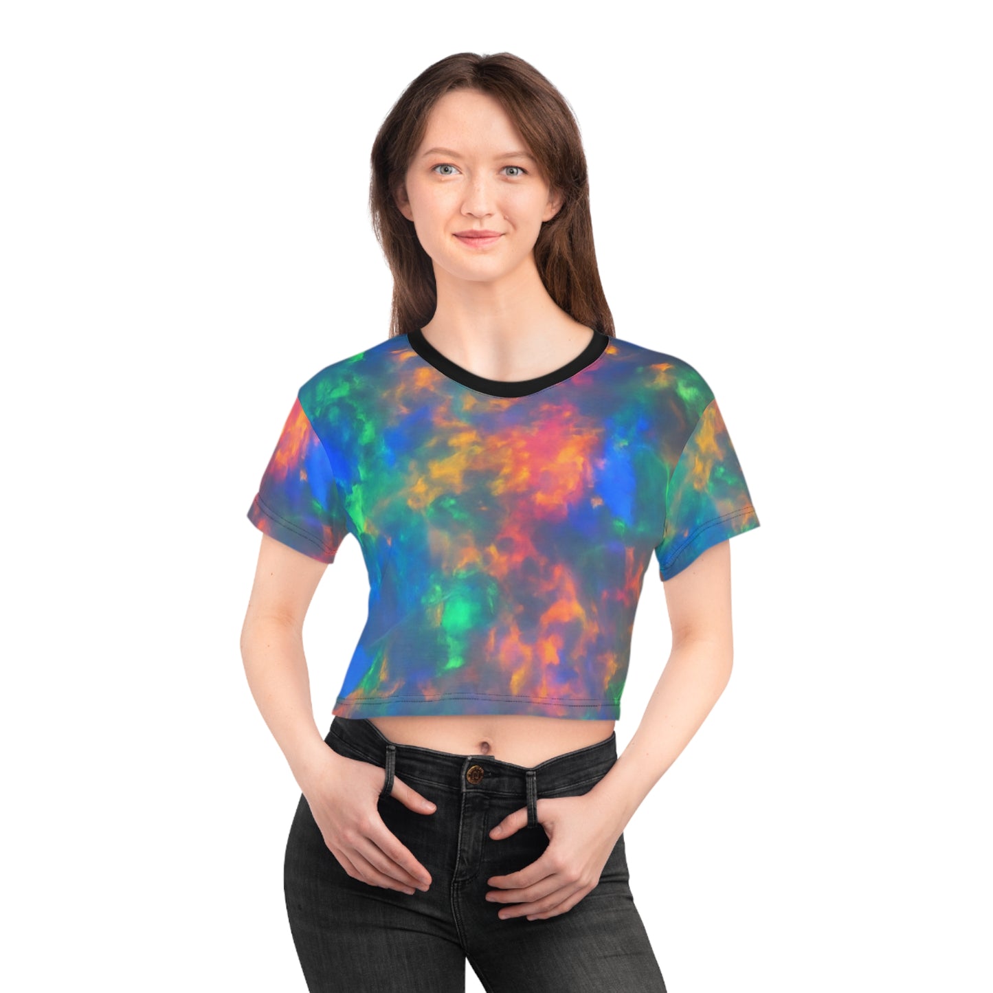 Crop Tee Opal Natural — Creativity, Hope, Inspiration
