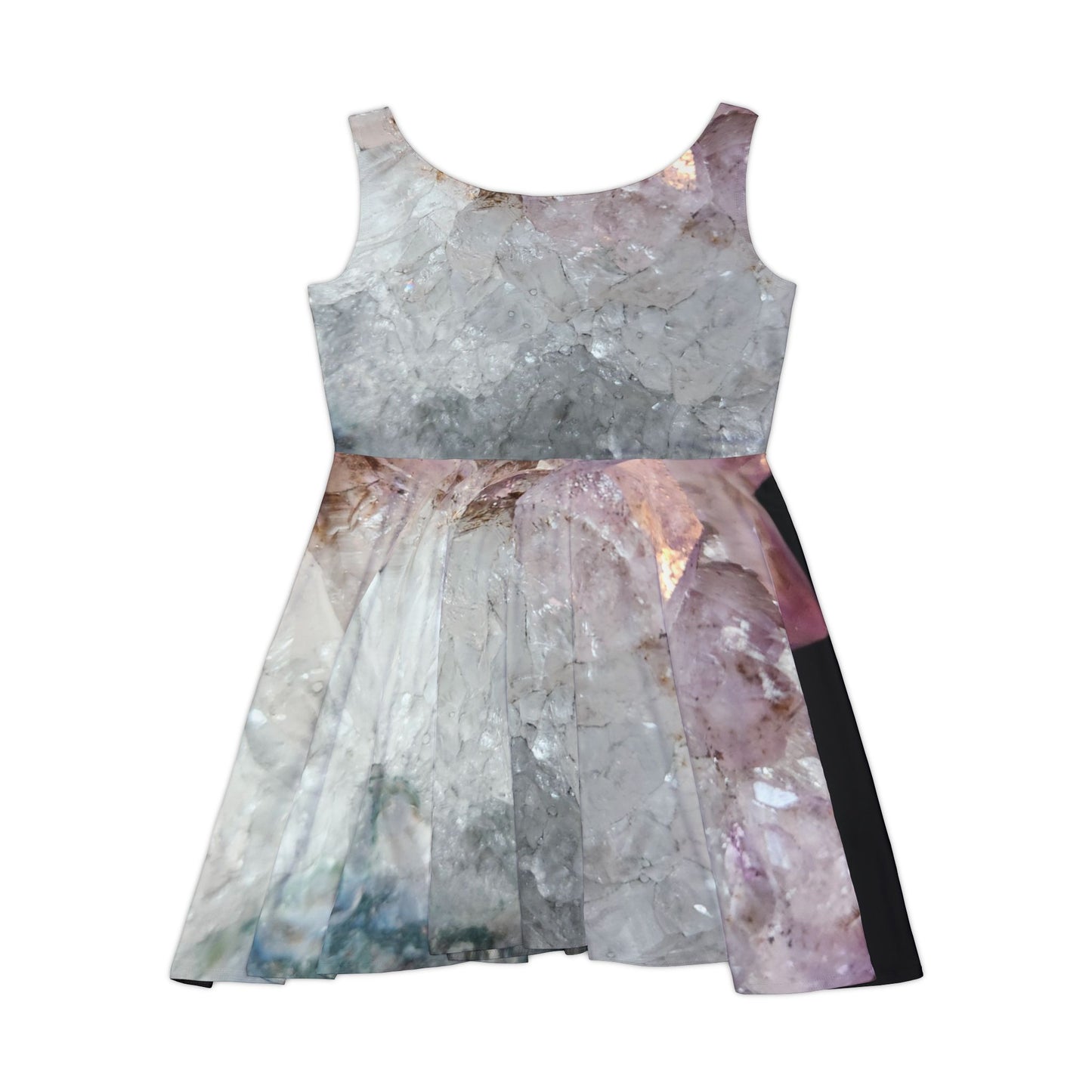 Amethyst Skater Dress Black I - Peace, Courage, Stability