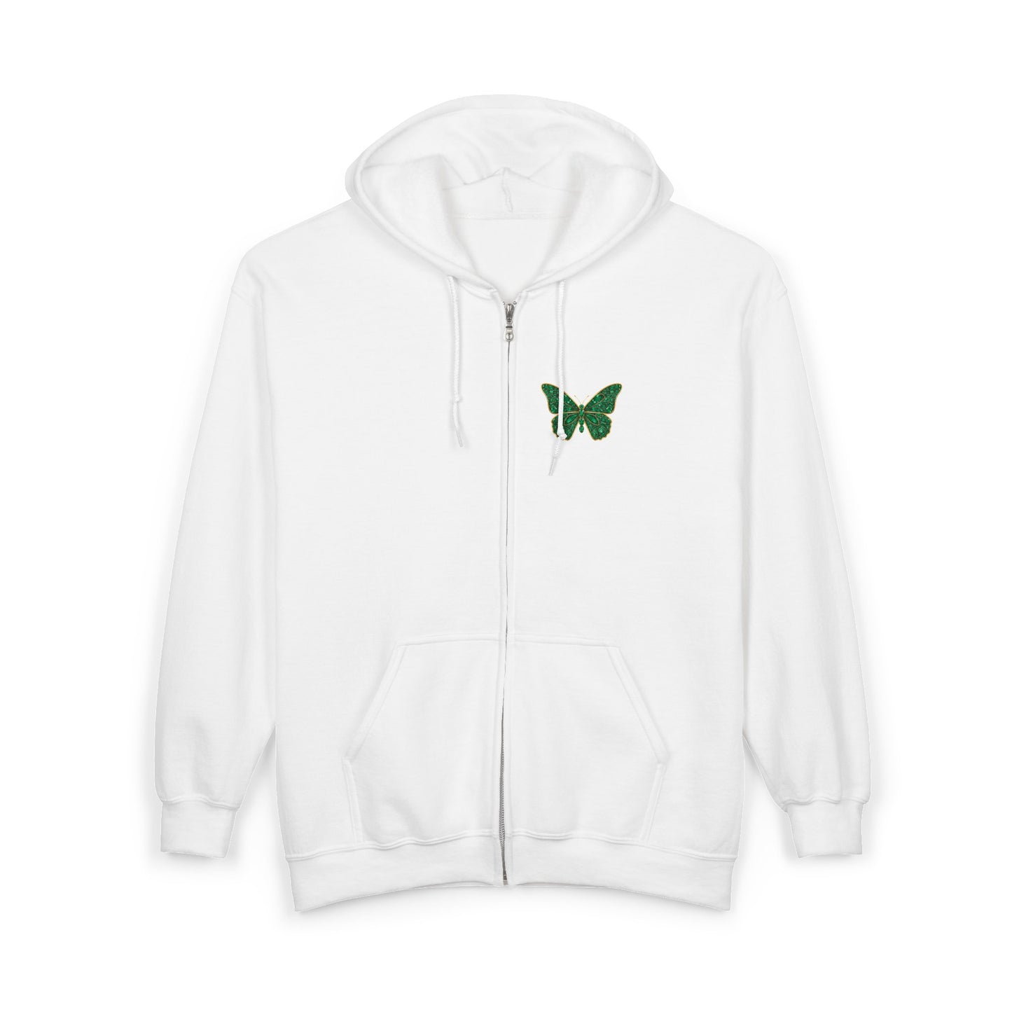 May Emerald Butterfly Zip Sweatshirt - Balance, Harmony, Healing