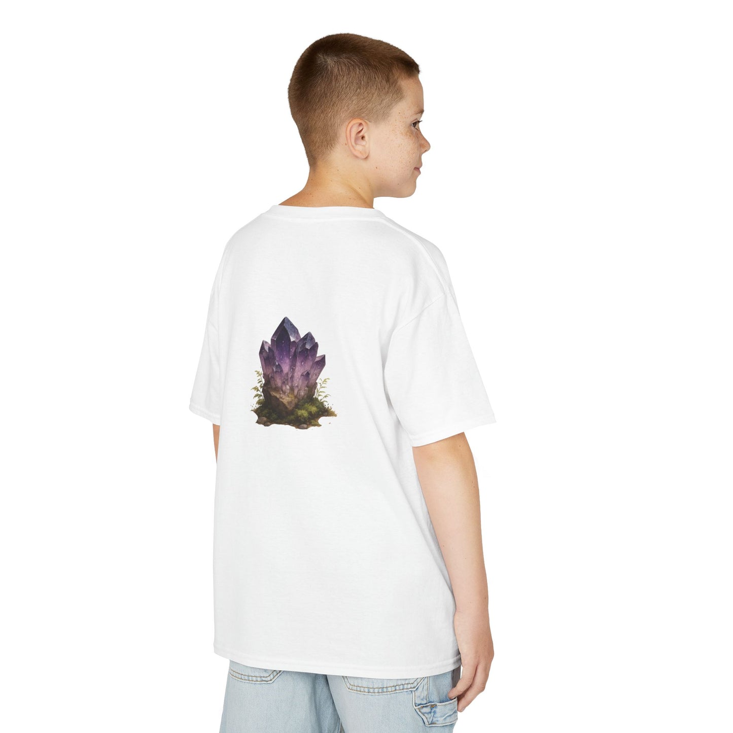 February Amethyst Kids Heavy Tee — Sincerity, Faith, Loyalty
