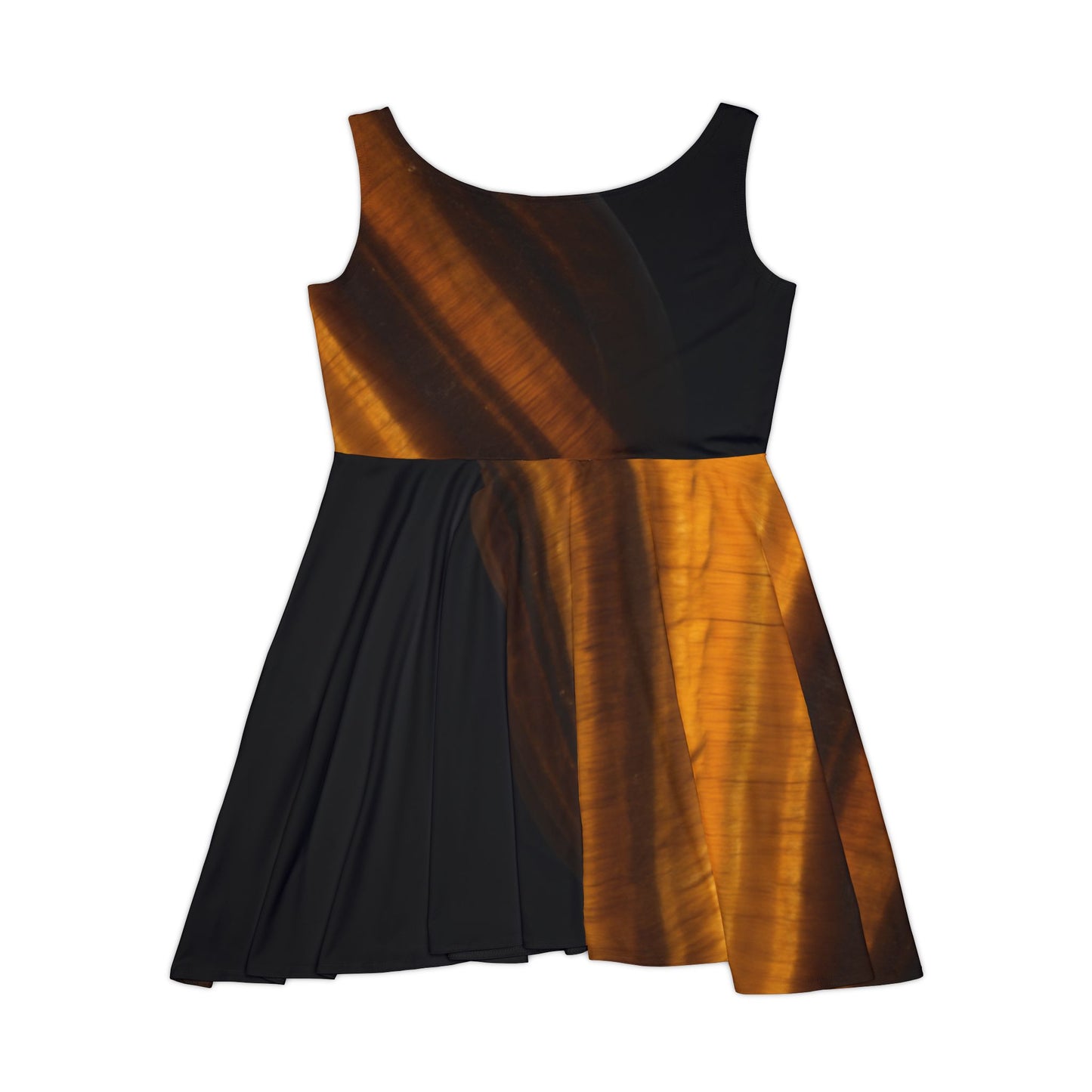 Tigers Eye Women's Skater Dress Black II - Confidence, Courage, Protection