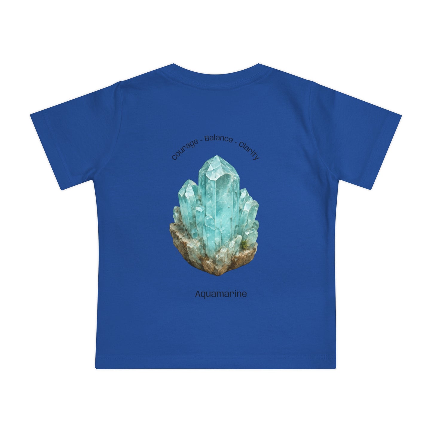 Baby March Birthstone Aquamarine Tee - Courage, Balance, Clarity