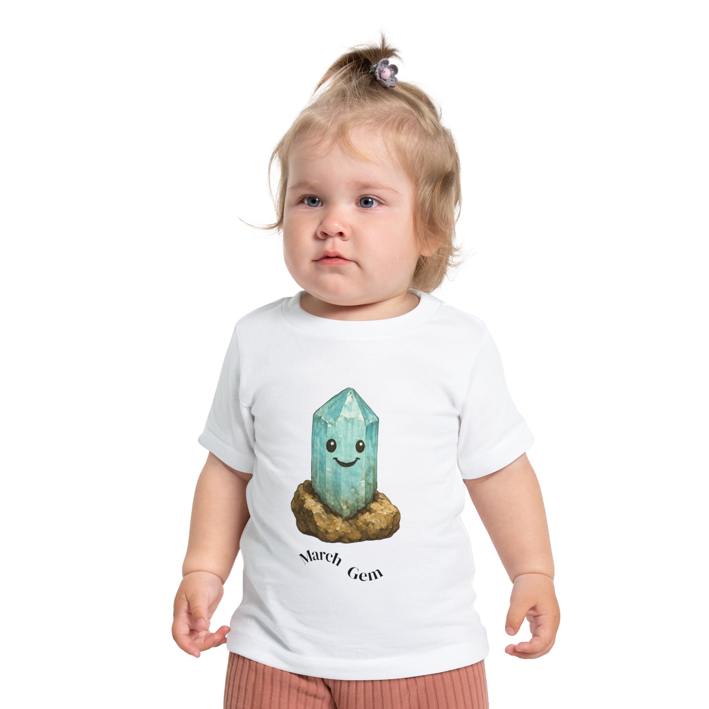 Baby March Birthstone Aquamarine Tee - Courage, Balance, Clarity