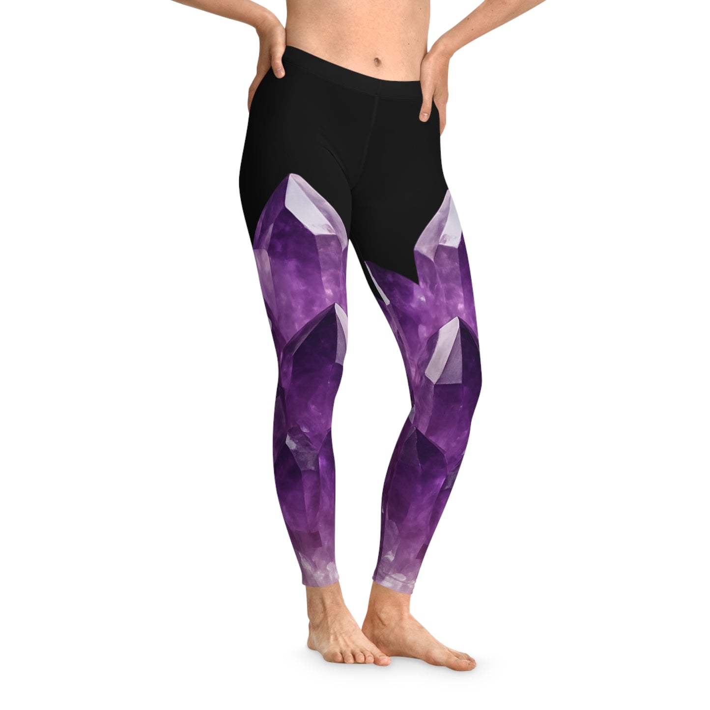 Amethyst Soft Stretchy Leggings -  Calm, Clarity, Protection