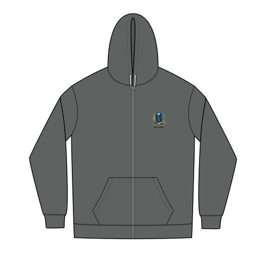 September Sapphire Fleece Zip Hoodie - Wisdom, Focus, Truth