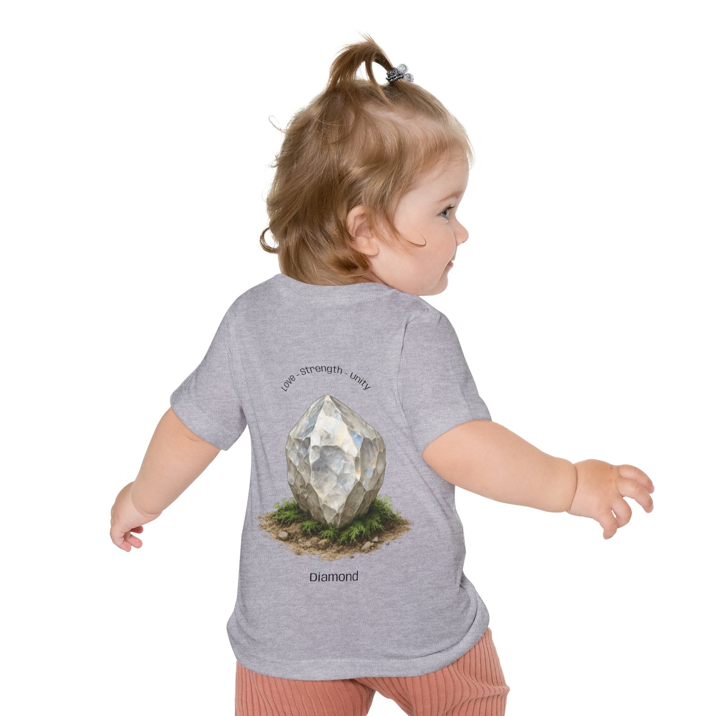 Baby April Birthstone Diamond Tee - Love, Strength, Unity