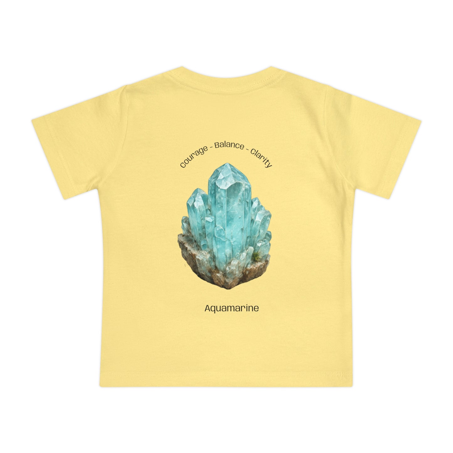 Baby March Birthstone Aquamarine Tee - Courage, Balance, Clarity