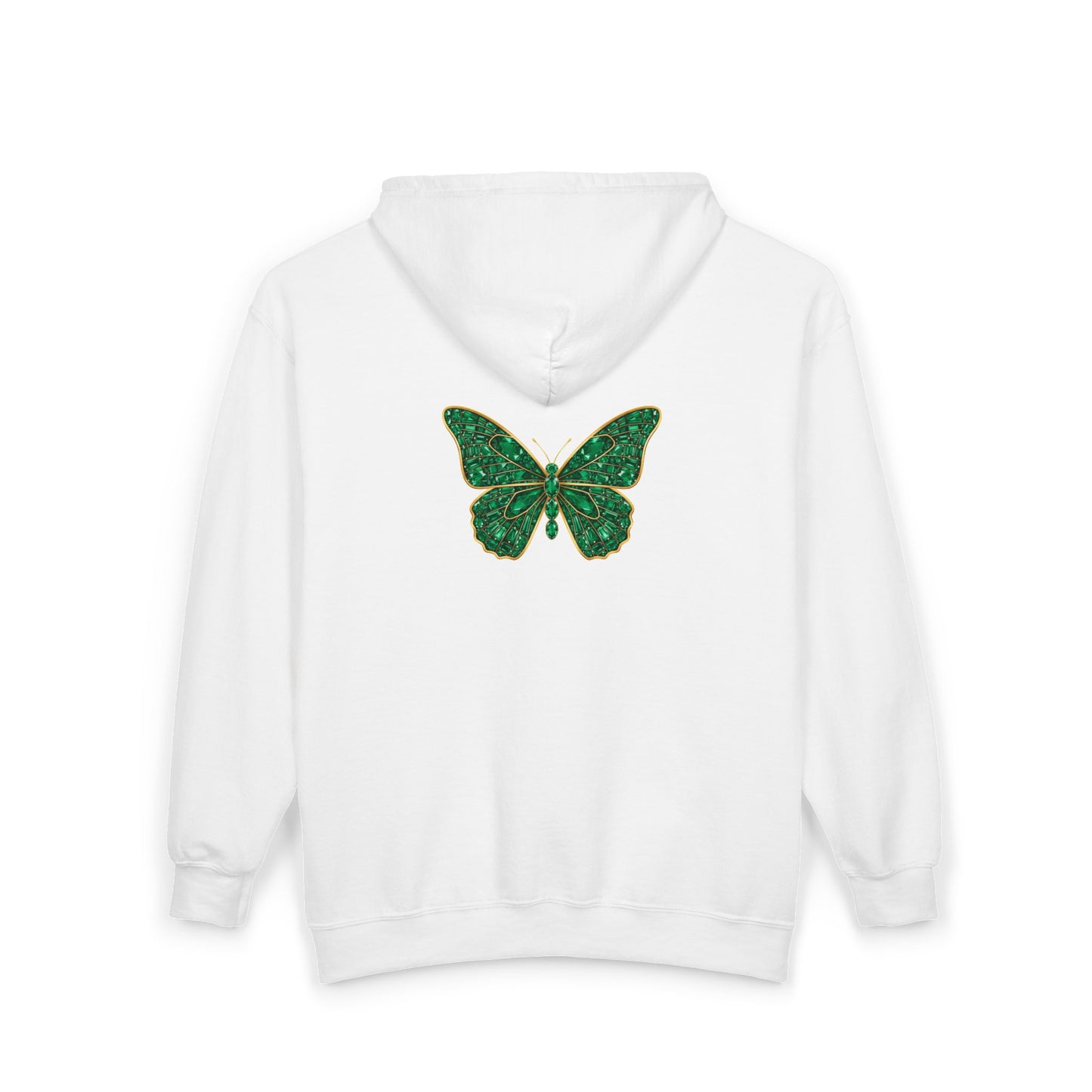 May Emerald Butterfly Zip Sweatshirt - Balance, Harmony, Healing