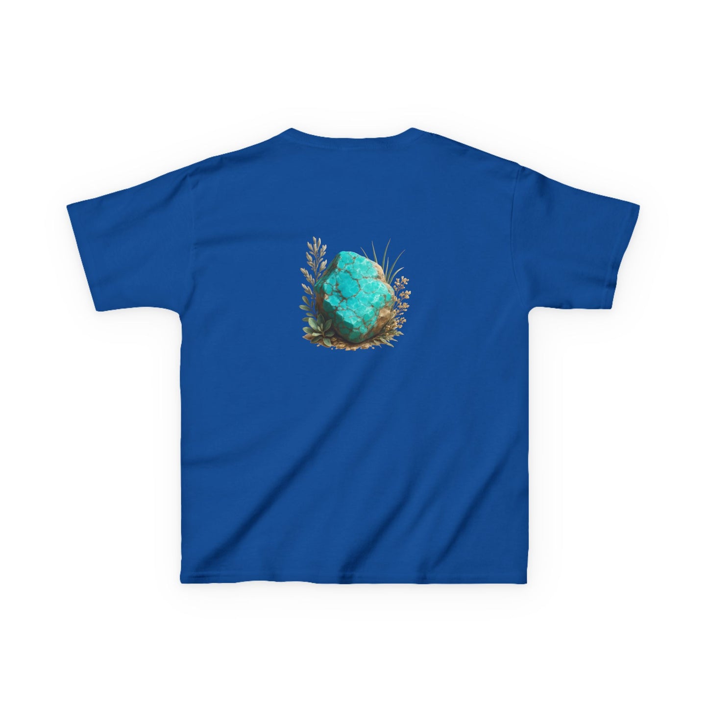 December Turquoise Kids Heavy Tee - Peace, Protection, Luck
