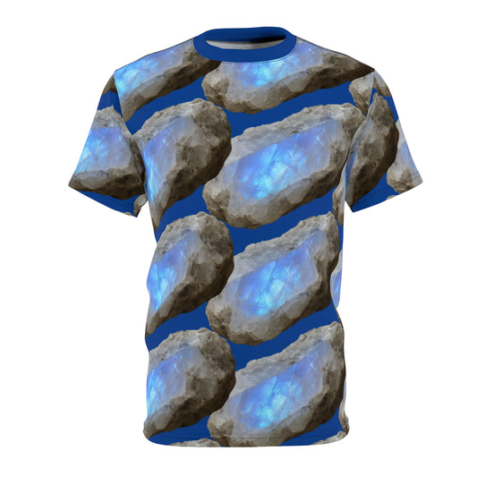 Tee Moonstone Natural Dark Blue Graphic -  Balance, Intuition, New Beginnings