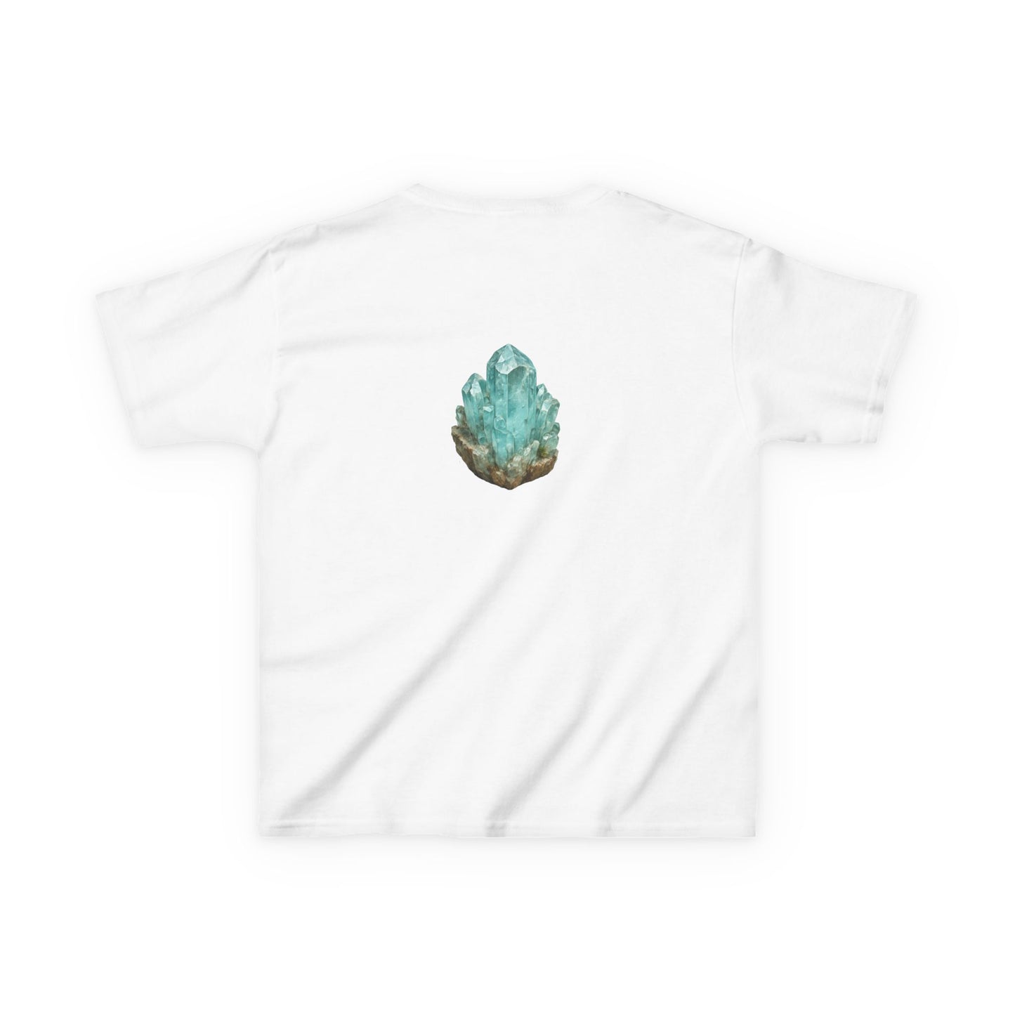 March Aquamarine Kids Heavy Tee — Courage, Balance, Clarity,