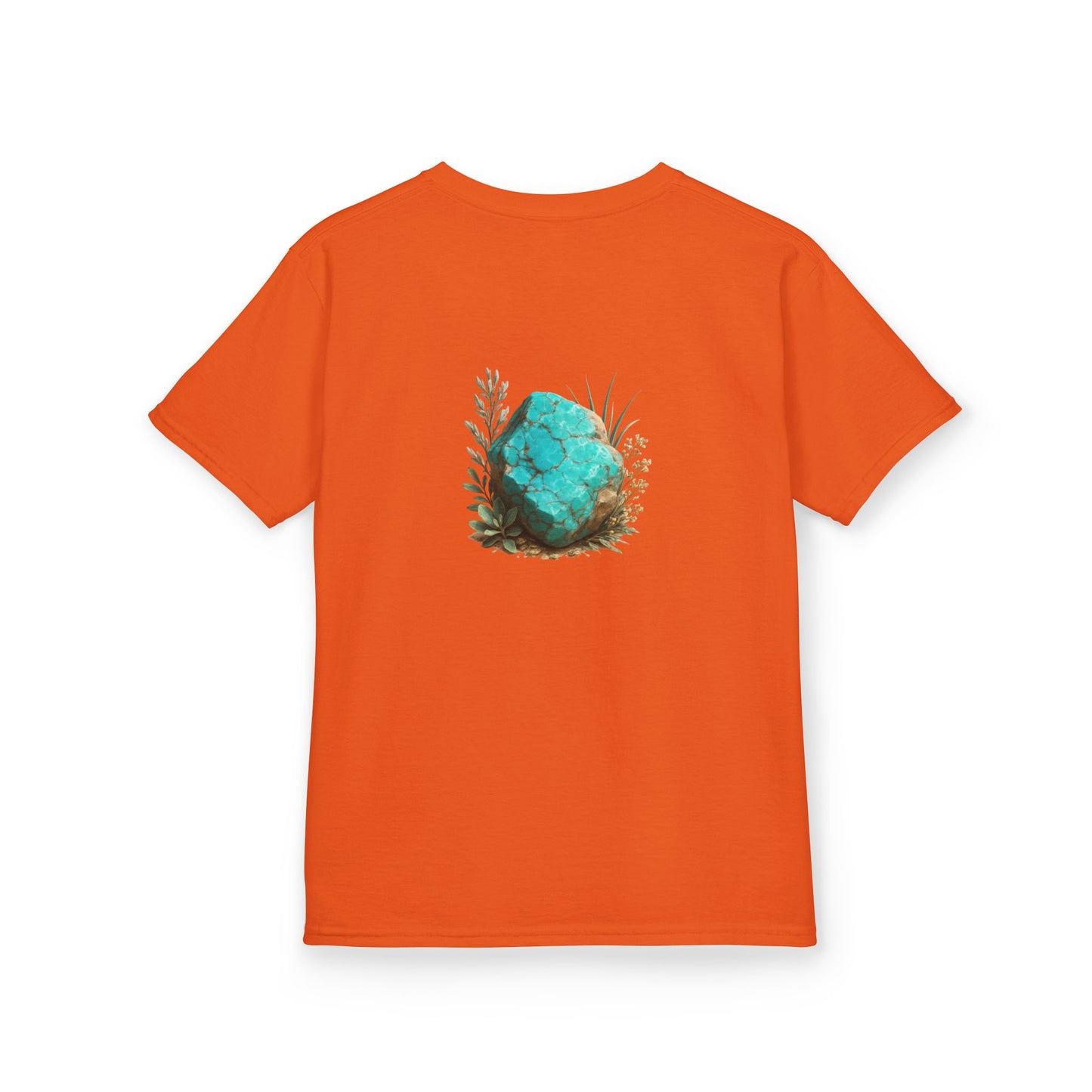 December Turquoise Kids Heavy Tee - Peace, Protection, Luck