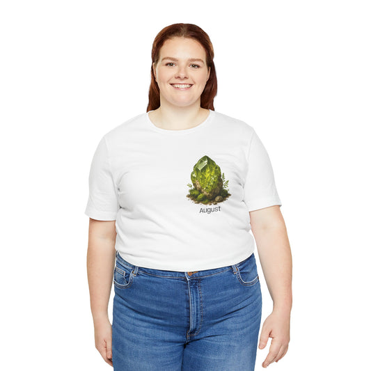 August Birthstone Peridot Unisex Tee - Growth, Renewal, Positivity