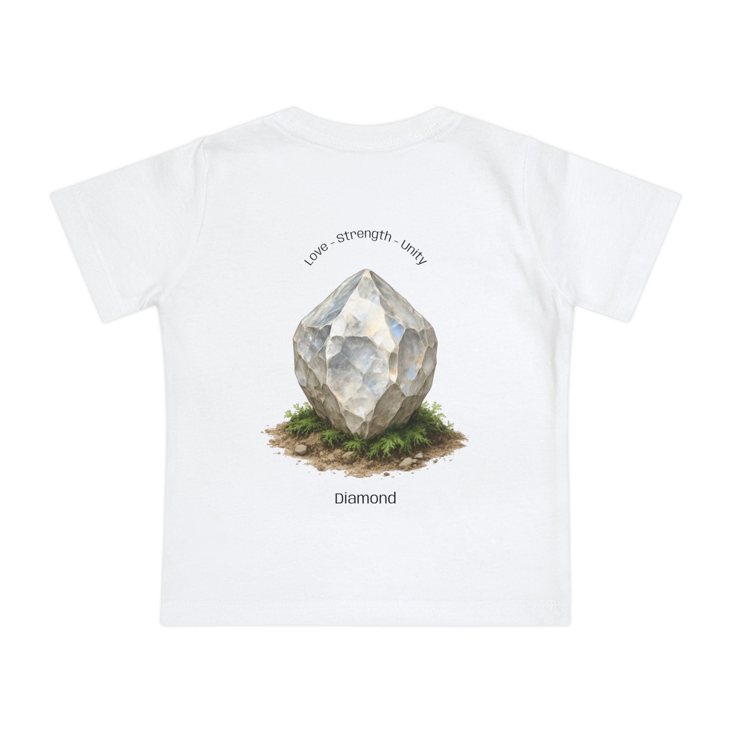 Baby April Birthstone Diamond Tee - Love, Strength, Unity