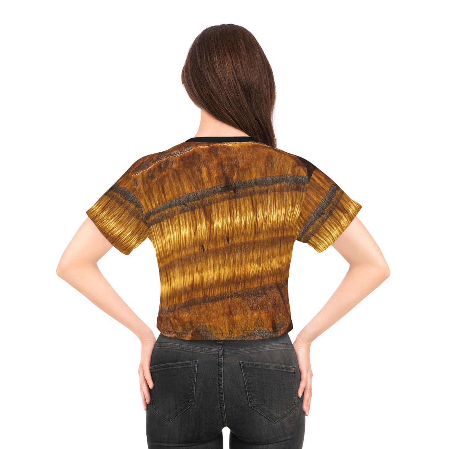 Crop Tee Tigers Eye Natural - Confidence, Courage, Protection