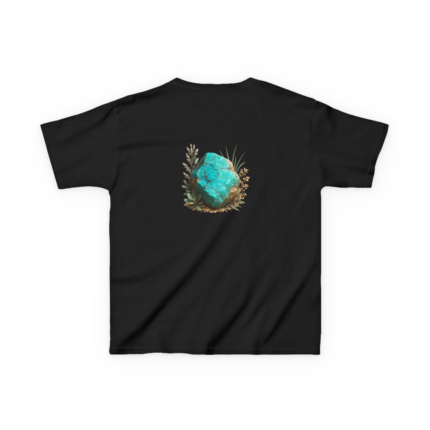 December Turquoise Kids Heavy Tee - Peace, Protection, Luck