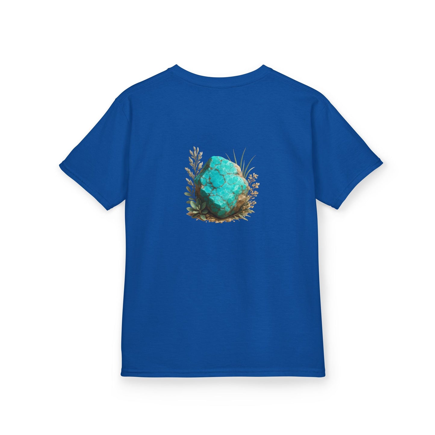 December Turquoise Kids Heavy Tee - Peace, Protection, Luck
