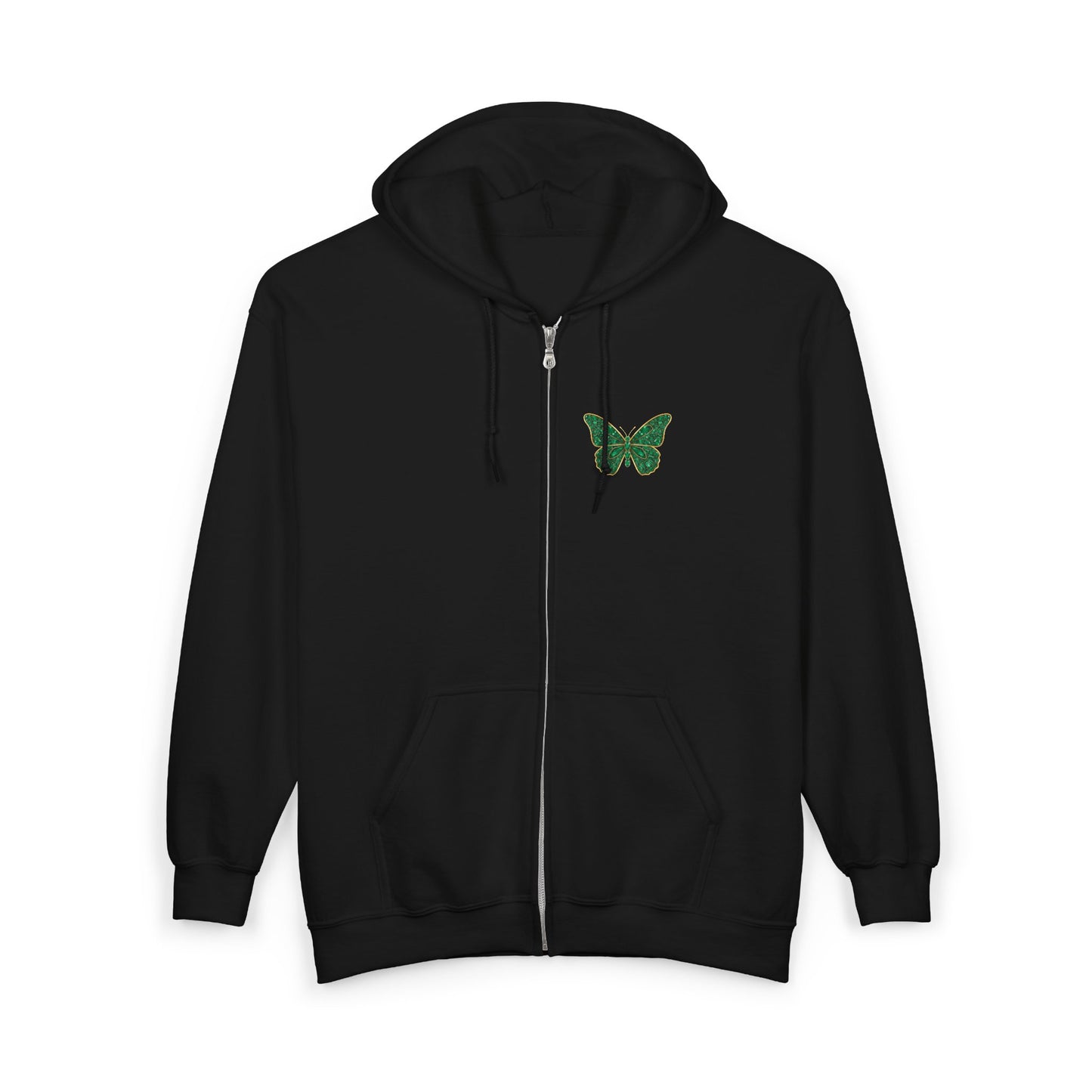 May Emerald Butterfly Zip Sweatshirt - Balance, Harmony, Healing