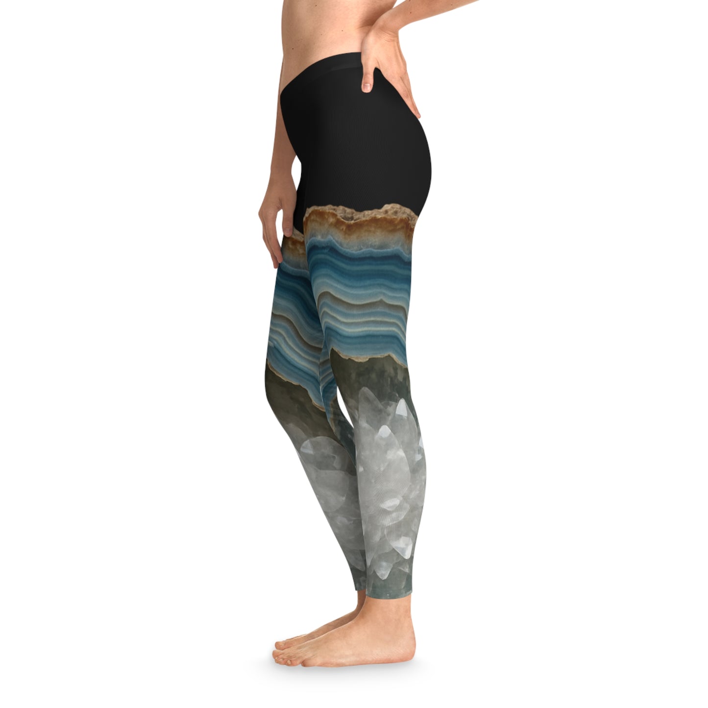 Crystal Agate Soft Stretchy Leggings - Trendy Yoga, Lounge Wear