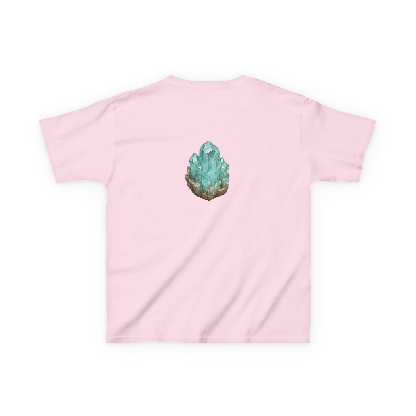 March Aquamarine Kids Heavy Tee — Courage, Balance, Clarity,