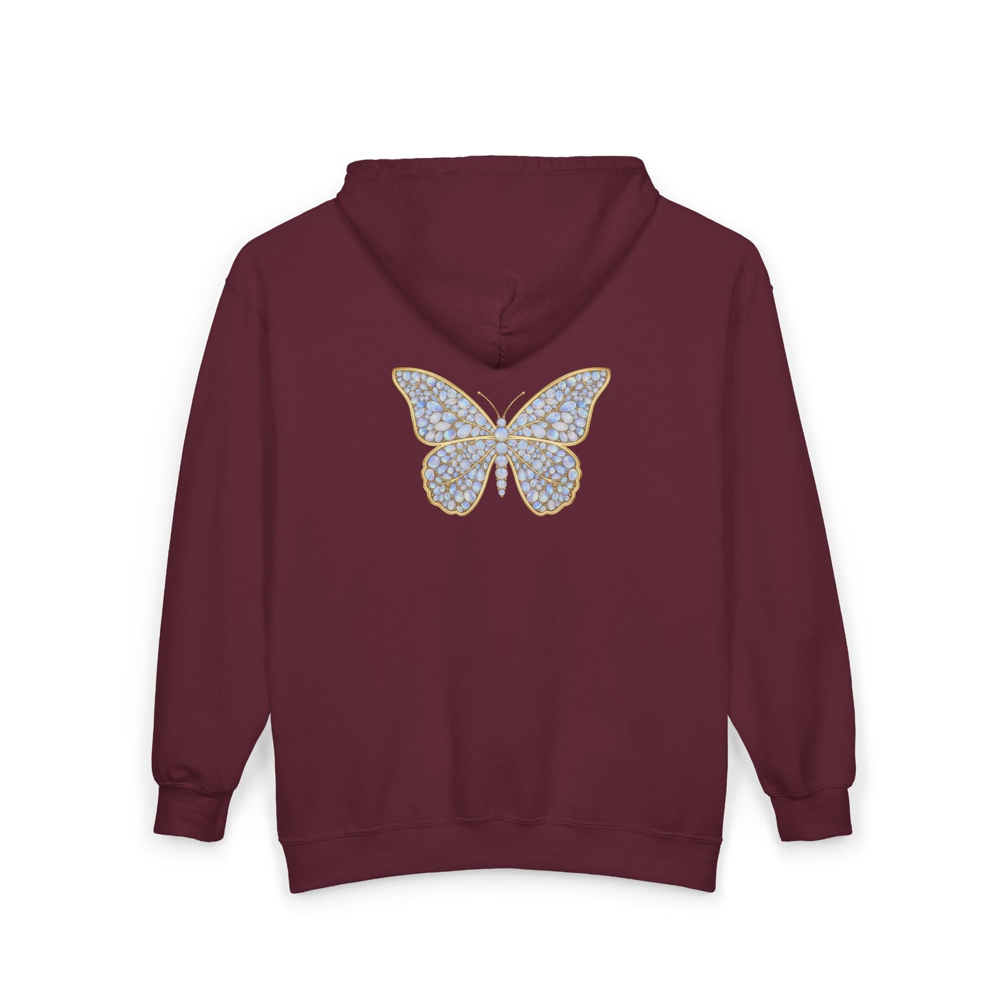 June Moonstone Zip Sweatshirt Butterfly - Balance, Hope, Abundance