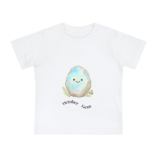 Baby  October Birthstone Opal Tee - Creativity, Hope, Inspiration