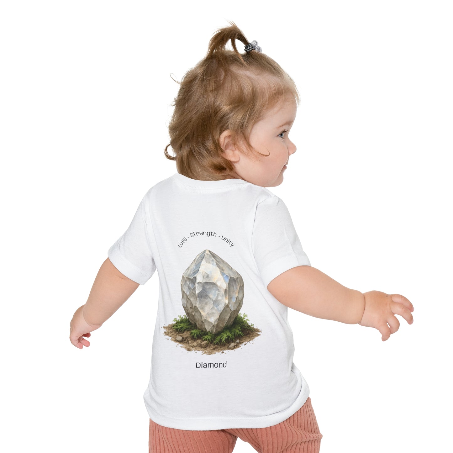 Baby April Birthstone Diamond Tee - Love, Strength, Unity
