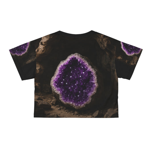 Crop Tee Amethyst - Peace, Courage, Stability