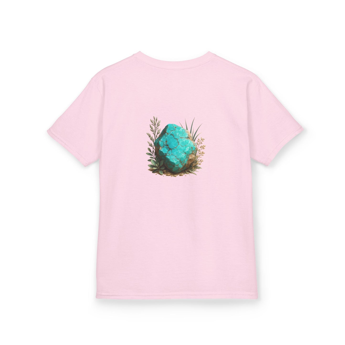 December Turquoise Kids Heavy Tee - Peace, Protection, Luck