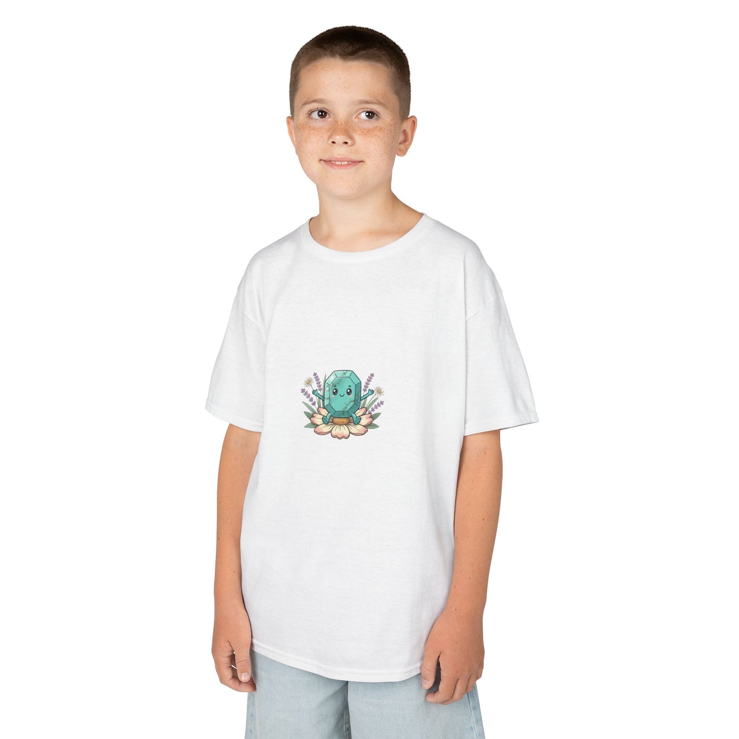December Turquoise Kids Heavy Tee - Peace, Protection, Luck